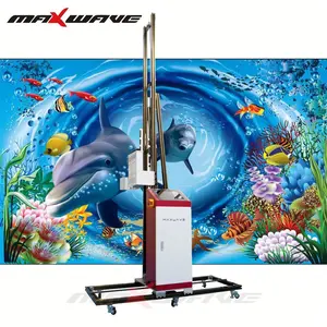 Maxwave popular model For Small Business UV Wall Decal Printer 3D Effect Wall Printing Machine