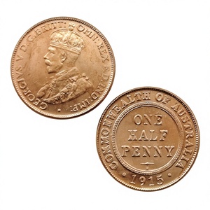 Pièces de monnaie commémoratives de style antique australien de 1915-H, 1916-I, demi-pièce, cadeaux, décoration de la maison - Product Image 4