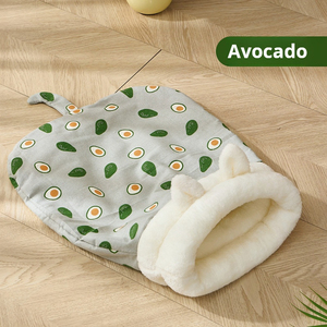 LY Cuccia Calda per Animali Domestici <span class=keywords><strong>con</strong></span> Design a Cappuccio - Cuccia Accogliente in Velluto Stampato per Gatti e Cani - Per Estate e Tutte le Stagioni, Lavabile in Lavatrice - Product Image 5