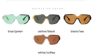 Nouveau Mandarin Canard Designer Grand Cadre Marron Date En Plastique De Mode Hommes UV400 Unisexe PC Surdimensionné Ombre En Gros Lunettes De Soleil - Product Image 5