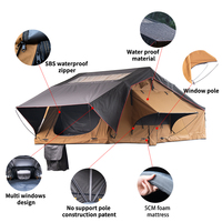 Tente de toit souple pliable de haute qualité, imperméable et de premier ordre, pour SUV 4x4, camping en plein air