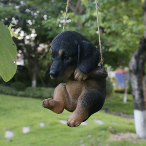 Adornos de jardín para perro, estatua de perro realista, mini colgante, escultura de perro de resina - Product Image 3