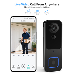 <span class=keywords><strong>Sonnette</strong></span> vidéo intelligente avec audio, faible consommation d'énergie, <span class=keywords><strong>longue</strong></span> durée de vie de la batterie, étanche, <span class=keywords><strong>portée</strong></span> de 300 m, système de sécurité domestique intelligent - Product Image 4