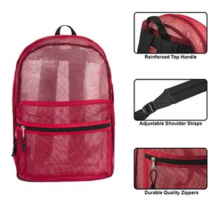 Sac à dos en filet robuste transparent pour l'école, la plage, la natation, le travail et les voyages - Product Image 2