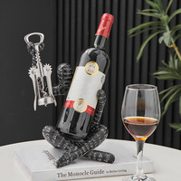Porte-bouteilles en résine abstrait, design artistique, haut de gamme, créatif, moderne et épuré, pour salon et entrée, ornement de meuble à vin