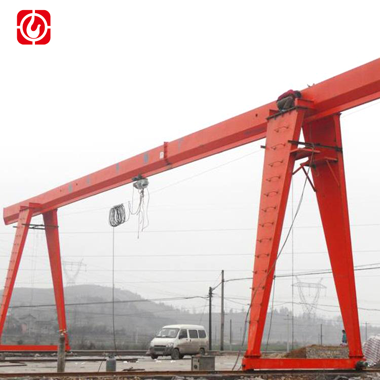 Low Noise 5T 7.5T 10T Factory Dual Speed Portal Movable Gantry Crane Single Girder Gantry Crane