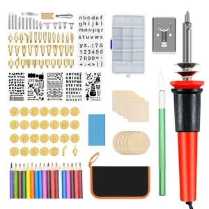 30W Wood Burning Pen Creative Tools Set Adjustable Temperature Pyrography Tools Kit for Embossing