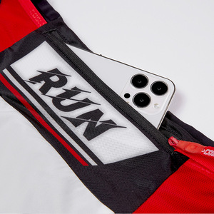 Short de yoga de fitness de sport à séchage rapide élastique pour femmes grand logo imprimé faux deux pièces jupe de sport de course poche contrastée - Product Image 6