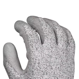 OEM gris <span class=keywords><strong>PU</strong></span> recubierto trabajo usando En388 corte a prueba de corte Nivel 5 guantes para carpintería - Product Image 5