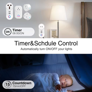 LEDEAST PA8-US US Standard Tuya <strong>Smart</strong> <strong>Home</strong> APP <strong>Control</strong> Alexa and <strong>Google</strong> <strong>Voice</strong> <strong>Control</strong> US <strong>Smart</strong> Electric Plug and Socket - Product Image 4