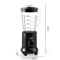 Mixeur Électrique RAF R.2866 400W 0.8L 19000RPM 4-en-1 avec Lames en Acier Inoxydable pour Smoothies, Jus et Utilisation Quotidienne en Cuisine