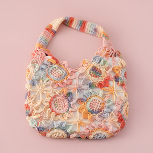 Bolso Tipo Almohada <span class=keywords><strong>de</strong></span> Hombro con Diseño Floral Tradicional Chino en <span class=keywords><strong>Punto</strong></span> <span class=keywords><strong>de</strong></span> <span class=keywords><strong>Cruz</strong></span>, Patrón a Cuadros, <span class=keywords><strong>Tela</strong></span> Textil Resistente - Product Image 4