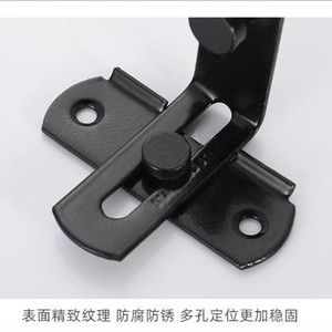 Stainless Steel Black <b>Door</b> Latch Right Angle <b>Lock</b> Surface-mounted Bolts For <b>Sliding</b> <b>Doors</b> Room <b>Door</b> <b>Lock</b> Latches - Product Image 4