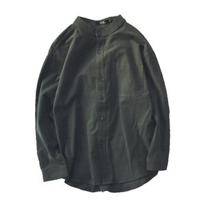 Camicia Casual <span class=keywords><strong>da</strong></span> <span class=keywords><strong>Uomo</strong></span> a Maniche Lunghe in <span class=keywords><strong>Lino</strong></span>/Cotone Tinta Unita Semplice per Primavera e Autunno - Product Image 6