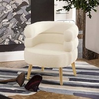 Canapé-lit moderne en tissu Sherpa Teddy de style scandinave pour chambre simple salon salle à manger bar pour maison hôtel