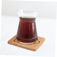Ensemble de sous-verres multi-tasses en bambou de haute qualité avec support pour thé et café assiette à thé sous-verres durables