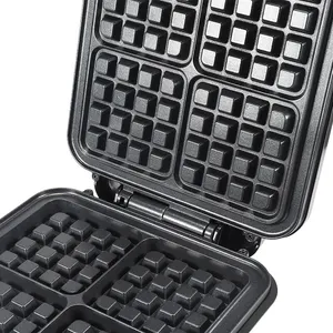 Four Slice Deep Fill 1200W Easily Clean Stainless Steel Non Stick Electric 4 Slice Belgian Waffle Maker