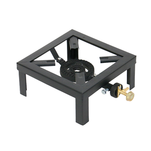 Portable Single Burner Cast Iron RV Outdoor <strong>Gas</strong> Stove Black LPG <strong>Barbecue</strong> Grilling Stand Powder Coated for Household Hotels - Product Image 1