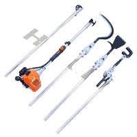 Débroussailleuse à essence multifonction 3-en-1 avec moteur 2 temps (35-58cc) pour le jardinage, la coupe de palmiers, la tonte de l'herbe et le débroussaillage des bords