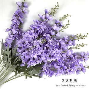 ดอกไม้ประดิษฐ์ลาร์กสปอร์ ทำจากพลาสติกและผ้าไหม ความสูง 85 ซม. สำหรับตกแต่งงานแต่งงานและบ้าน - Product Image 4