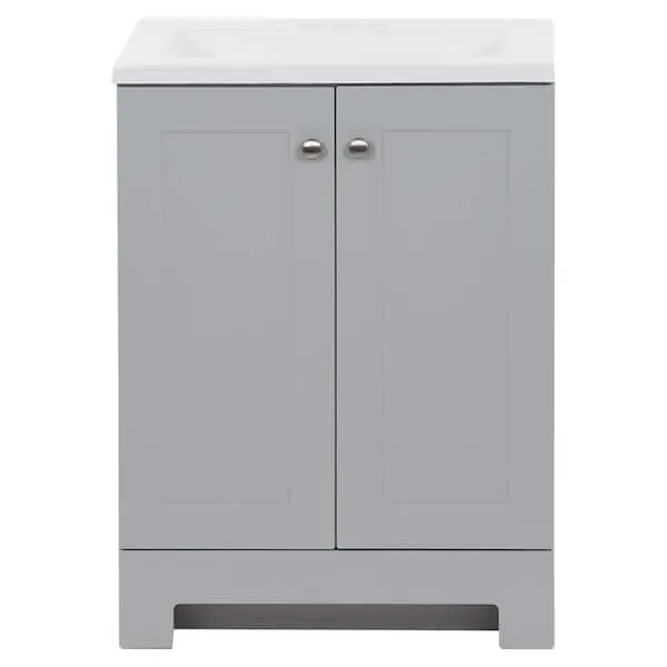 24 inch Morden MDF phòng tắm Vanity màu xám Matte sơn nhà sản xuất phòng tắm vanities tầng thường vụ phòng tắm Vanity Set