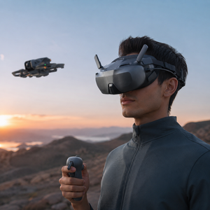 แว่นตา DJI Goggles N3 สำหรับดูวิดีโอทางอากาศ FPV ชุดหูฟังโดรนสำหรับการฝึกบินแบบสมจริง การตรวจสอบภาพ และการตั้งค่าชุดอุปกรณ์ - Product Image 1