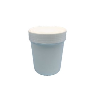 Hdpe 0.3L Spiral Tilted <b>Bucket</b> With Lid For General Packaging <b>White</b> Cylinder 80Mm Caliber Blow Molding Grade Chemical Resistance - Product Image 3