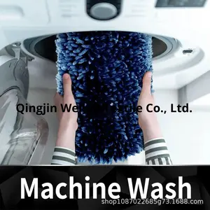 <span class=keywords><strong>Tapis</strong></span> <span class=keywords><strong>de</strong></span> bain carré <span class=keywords><strong>de</strong></span> luxe <span class=keywords><strong>haut</strong></span> <span class=keywords><strong>de</strong></span> <span class=keywords><strong>gamme</strong></span>, <span class=keywords><strong>de</strong></span> haute qualité, brillant, à motif océanique floqué, doux, moelleux, lavable en machine, super absorbant - Product Image 4