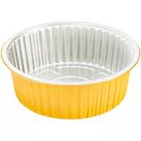 Conteneur alimentaire jetable en plastique PP de qualité alimentaire avec couvercle en aluminium doré de 260 ml, respectueux de l'environnement, résistant à la chaleur