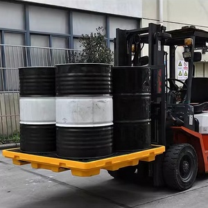 Bán Buôn Nhiệm Vụ Nặng Nề Jigong HDPE Rò Rỉ Bằng Chứng Tràn Nhựa <span class=keywords><strong>Pallet</strong></span> 2-4 Tấn Khả Năng Tải Vàng Đen 4/2 Trống Lưu Trữ Lồng - Product Image 5