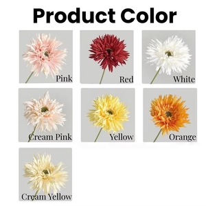 ดอกเบญจมาศประดิษฐ์ขายส่ง หลายสี ดอกเดี่ยว ทำจากผ้าไหม สำหรับตกแต่งบ้าน - Product Image 3