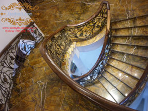 Puerta de Hierro Francesa de Lujo con Sistema de Montaje Superior para Edificios y Diseño de Interiores, Origen Vietnam, con Diseño Gráfico - Product Image 2