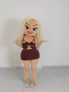 Funtoys di alta qualità personalizzabile capelli ricci donna Sexy grasso donne mascotte Costume da signora vestito personaggio dei cartoni animati per eventi - Product Image 2