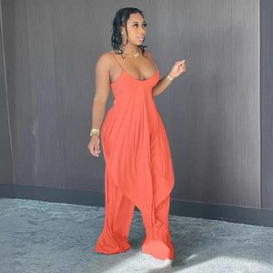 Conjunto de 2 Piezas de Ropa para Mujer, Estilo Moderno, Top con Tirantes, Color Sólido, Corte Holgado - Product Image 4