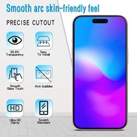 Pour iPhone 17 Pro Max Full Glue 9H Protecteur d'écran en verre trempé transparent pour iPhone 13 14 15 16 avec protecteur d'objectif de caméra