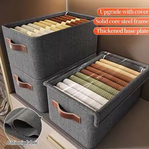 Wholesale Closet Pants Jeans Underwear Organizer Baby Drawer Organizer <b>Clothes</b> Foldable <b>Clothes</b> <b>Storage</b> Box Drawer with Lid - Product Image 3