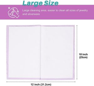 Custom OEM Jewelry Cleaning 4 Layer Sterling 925 <strong>Silver</strong> <strong>Polishing</strong> <strong>Cloth</strong> Purple for Jewelry with Logo Model JX-SPC-401 Wholesale - Product Image 4
