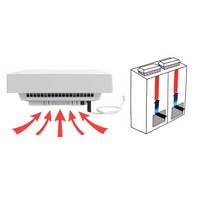 Ventilateur de toit industriel Demma 365mmx365mmx143mm DFK-DMP avec filtre, ventilateur axial électrique en plastique à roulement à billes