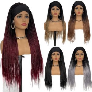 Promotion : Nouvelles Perruques en Soie Glacée, Tresses à Trois Brins, Perruques <span class=keywords><strong>Dreadlocks</strong></span> en Fibre Haute Température, Accessoires de Coiffure - Product Image 3