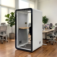 UNIBOOTH - Cabine insonorisée modulaire en aluminium 33 dB, ignifuge ISO 23351, montage rapide, silencieuse, pour salle de réunion, usine, OEM, ODM