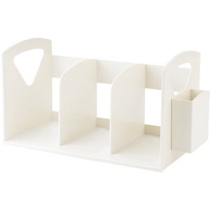 Desktop <b>File</b> <b>Organizer</b> A4 Paper Storage Plastic Desk Divider Office Supply Off White - Product Image 1