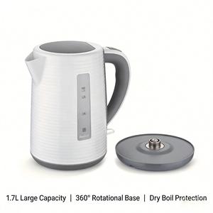 Bouilloire électrique sans fil en plastique sans BPA, rotation à 360 degrés, 1850-2200W, 1,7 litre, arrêt automatique, certifiée CE GS CB RoHS LFGB ETL, vente en gros - Product Image 6