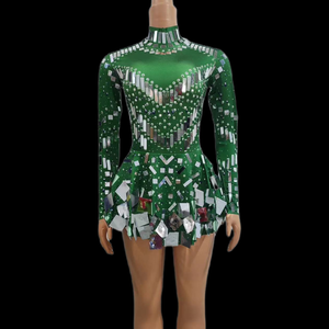 Vestidos de fiesta con purpurina brillante, manga larga, lentejuelas, corto, baile de graduación, vestido de línea <span class=keywords><strong>A</strong></span>, Ropa de baile de escenario para mujer, Mini vestido de Club nocturno para mujer - Product Image 2