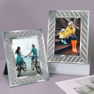 4x6 kính hình ảnh khung với lòng Kim Cương gương khung ảnh cho món quà cưới Kính đầy đủ long lanh gương kính khung - Product Image 5