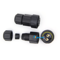 Conector de alimentación impermeable de montaje para exteriores M25 IP68 tornillo fijo 2-24 pines para aplicaciones de 2 3 4 5 6 7 8 9 10 11 24 pines