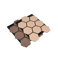 Art du bois Panneau acoustique hexagonal Décoration murale Art mural paramétrique Panneau acoustique 3D pour murs de bureau