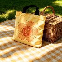 Pochette zippée en toile sérigraphiée personnalisée, sac de rangement souple recyclable, sac cadeau polyvalent pour baskets, artisanat, placard, petit format
