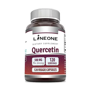 Quercetin जस्ता कैप्सूल पूरक स्वस्थ विटामिन विरोधी भड़काऊ और एंटीऑक्सीडेंट प्रभाव के साथ 120 शाकाहारी कैप्सूल