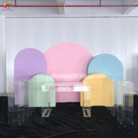 Table de réception en acrylique, Table moderne, taille personnalisée, transparente, meubles d'hôtel, utilisé