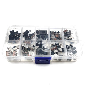 70PCS 8 types of toggle switch single row direct plug small micro power supply 3-pin button sliding 2-position fluctuationbutton - Product Image 5